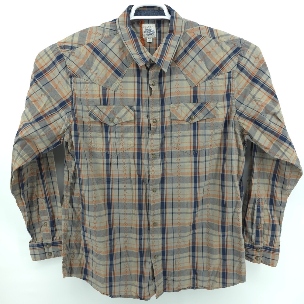 MoonShine Spirit by Brad Paisley Mens‎ XXL Plaid Western Shirt L/S Pearl Snap - Picture 2 of 9